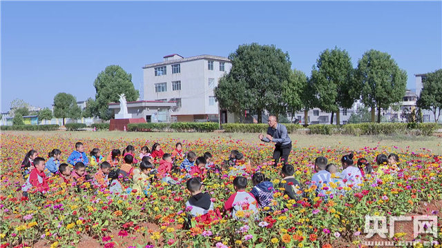 江西袁州:以花育人 乡村小学老师为学生种花海