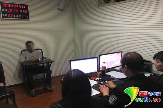 说明: 2. 警方对嫌疑人进行审讯。