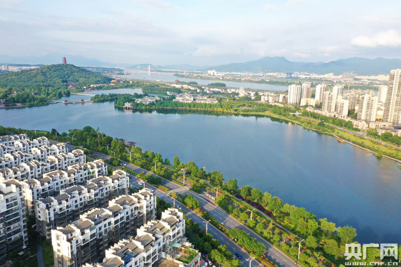 航拍,吉安市吉州區城北廬陵生態公園(央廣網發 通訊員李軍 攝)